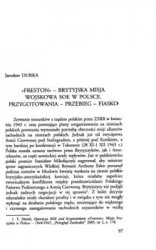 Freston - brytyjska misja wojskowa SOE w Polsce. Przygotowania - przebieg - fiasko