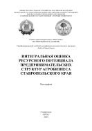 Интегральная оценка ресурсного потенциала предпринимательских структур агробизнеса Ставропольского края 