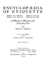 Encyclopedia of Etiquette (Volume 2)