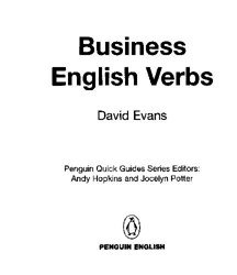 Business English Verbs